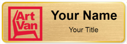 Custom name badges for Art Van Furniture Red