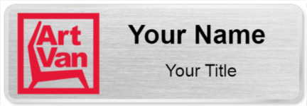 Custom name badges for Art Van Furniture Red