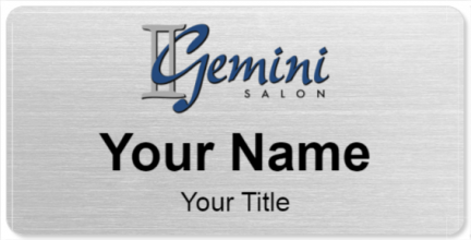 Custom name badges for Gemini Salon