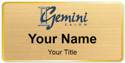 Custom name badges for Gemini Salon