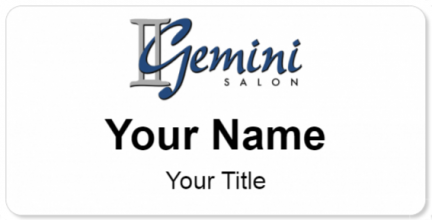 Custom name badges for Gemini Salon