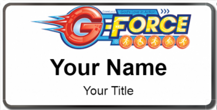 Custom name badges for G Force