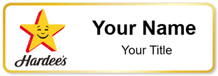 Custom name badges for Hardees