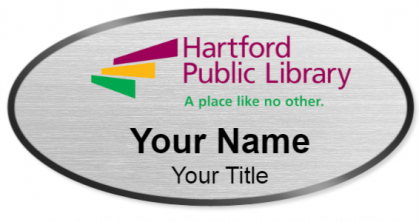 Custom name badges for Hartford Public Library