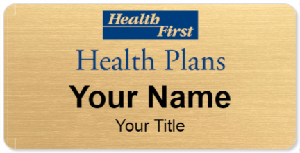 Custom name badges for Health First Health Plans