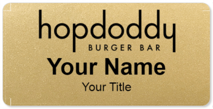Custom name badges for Hopdoddy Burger Bar