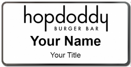 Custom name badges for Hopdoddy Burger Bar