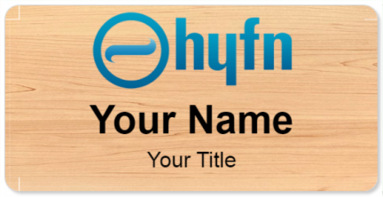 Custom name badges for Hyfn