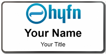 Custom name badges for Hyfn