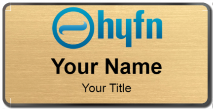 Custom name badges for Hyfn