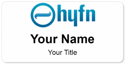 Custom name badges for Hyfn