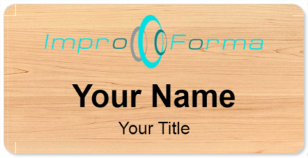Custom name badges for Impro Forma