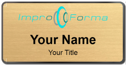 Custom name badges for Impro Forma