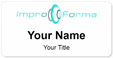Custom name badges for Impro Forma
