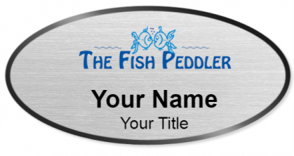 Custom name badges for Fish Peddler