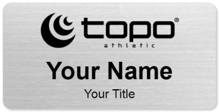 Custom name badges for Topo Athletic