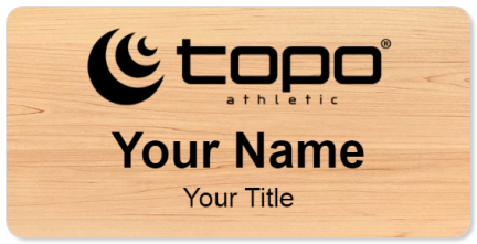 Custom name badges for Topo Athletic
