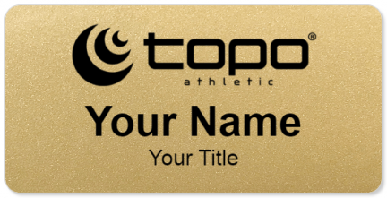 Custom name badges for Topo Athletic