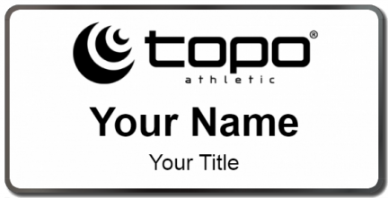 Custom name badges for Topo Athletic