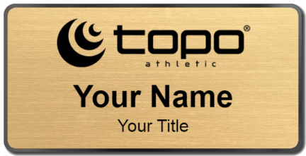 Custom name badges for Topo Athletic
