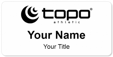 Custom name badges for Topo Athletic