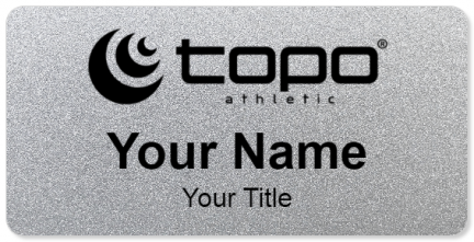 Custom name badges for Topo Athletic