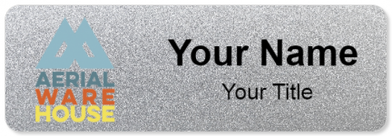 Custom name badges for Aerial Warehouse