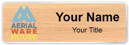 Custom name badges for Aerial Warehouse