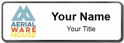 Custom name badges for Aerial Warehouse