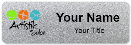Custom name badges for Artistik Salon