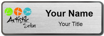 Custom name badges for Artistik Salon
