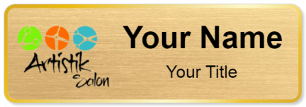 Custom name badges for Artistik Salon