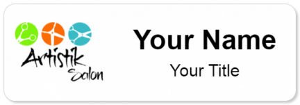 Custom name badges for Artistik Salon