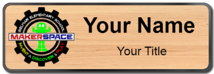 Custom name badges for Belmar Elementary Maker Space