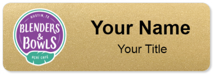 Custom name badges for Blenders and Bowls Acai Cafe