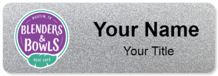 Custom name badges for Blenders and Bowls Acai Cafe