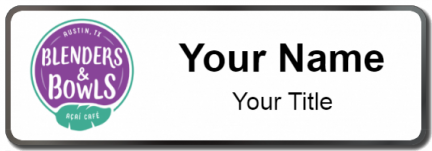 Custom name badges for Blenders and Bowls Acai Cafe