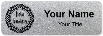 Custom name badges for Boho Traders