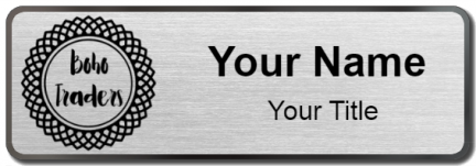 Custom name badges for Boho Traders