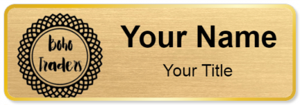 Custom name badges for Boho Traders