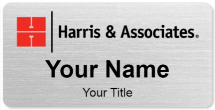 Custom name badges for Harris & Associates