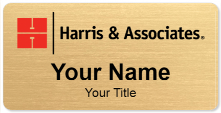Custom name badges for Harris & Associates