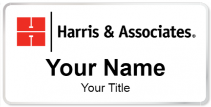 Custom name badges for Harris & Associates