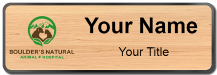 Custom name badges for Boulders Natural Animal Hospital