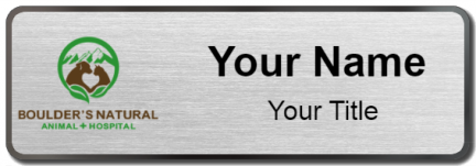 Custom name badges for Boulders Natural Animal Hospital
