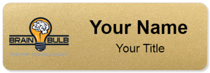 Custom name badges for Brain Bulb