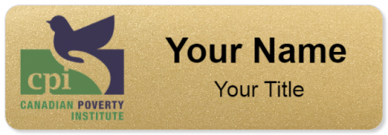 Custom name badges for CPI Canadian Poverty Institute