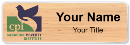 Custom name badges for CPI Canadian Poverty Institute