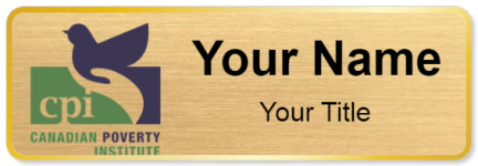 Custom name badges for CPI Canadian Poverty Institute