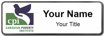 Custom name badges for CPI Canadian Poverty Institute